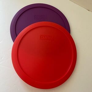 Pyrex 7402-PC Red/Purple Round Storage Replacement Lid Cover 7”
